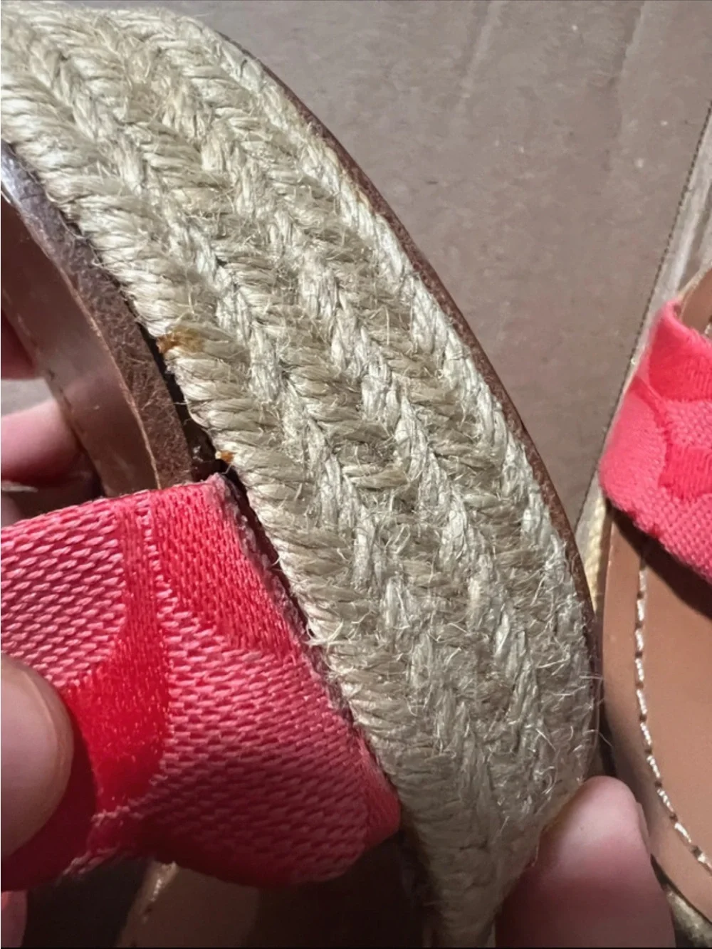 Coach Mendez Wedge Cork Platform Wedge Sandal Size 7.5